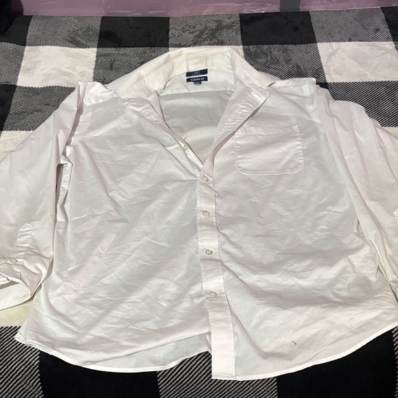 George Men's White Casual Button-Down Shirt - Picture 1 of 1